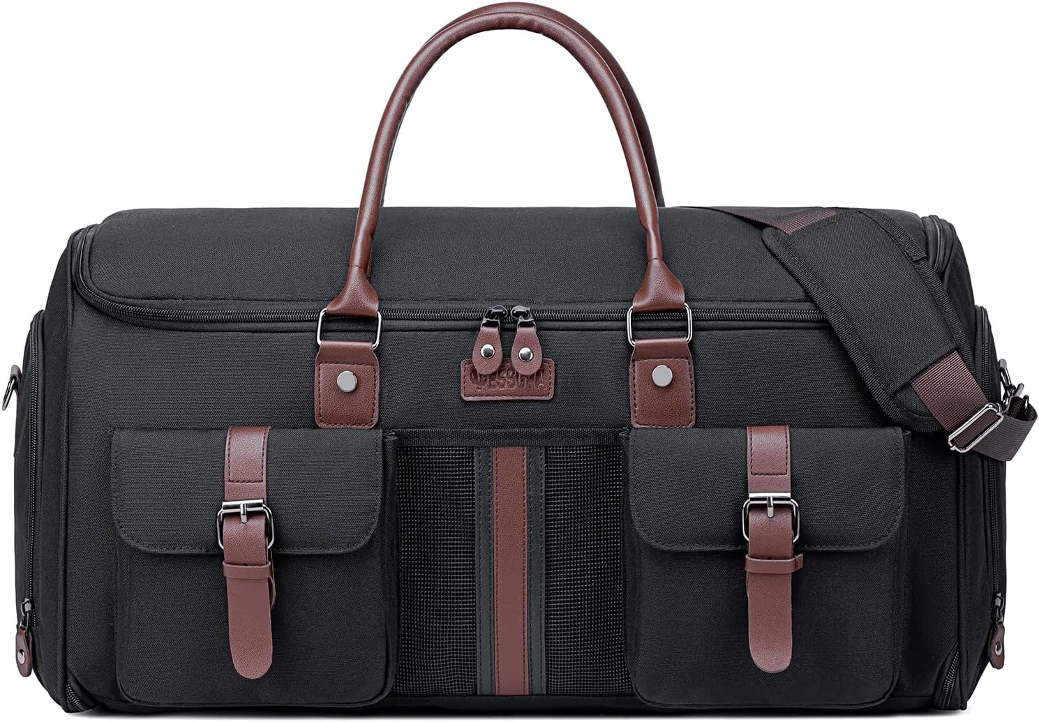 Garment Bag for Travel, Vessgra Carry on Convertible Garment Duffle Bags for Men Women with Shoe Compartment - 2 in 1 Hanging Suitcase Suit Travel Bags