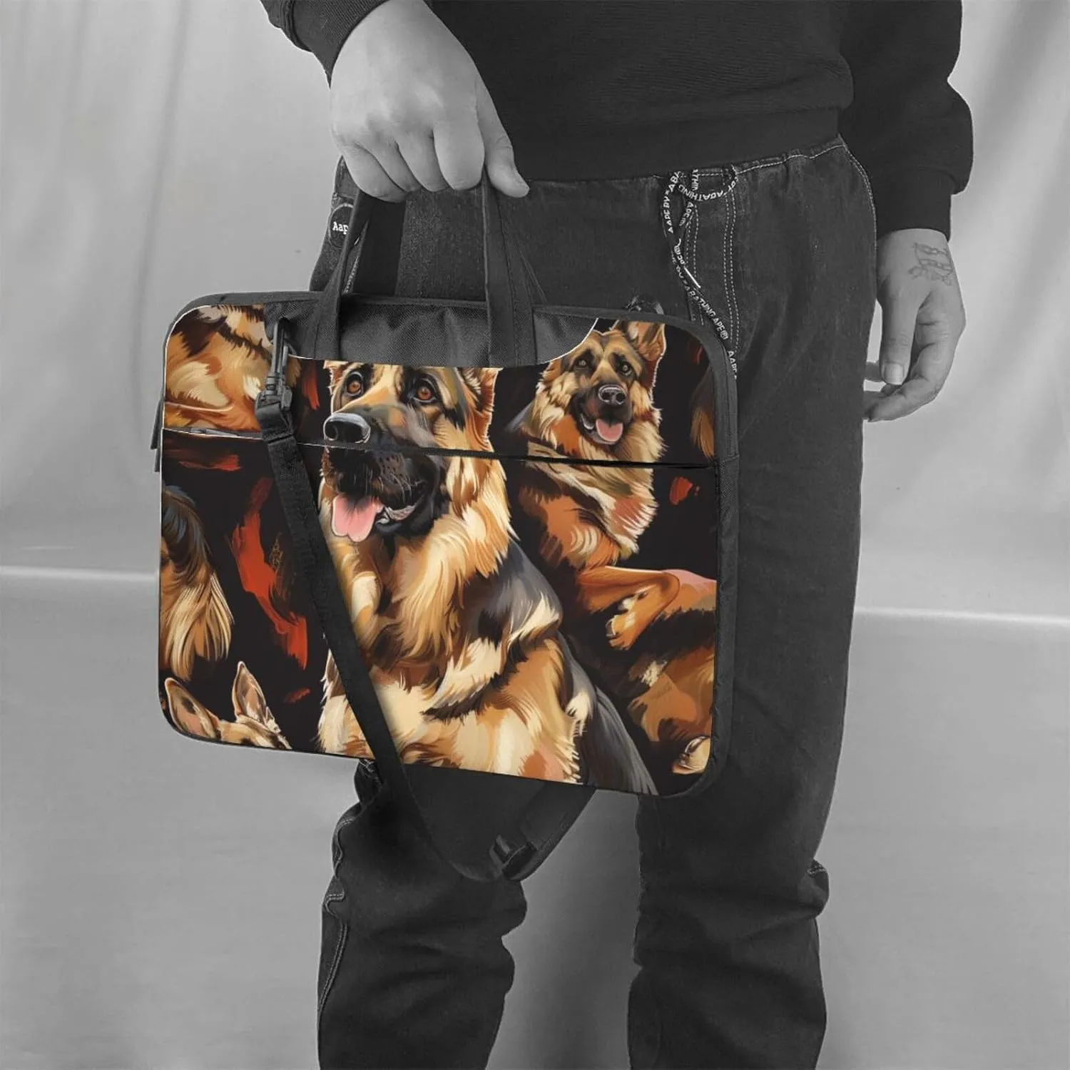 German Shepherd Laptop Tote Bag Travel Business Computer Bag Work Bag for Men Women