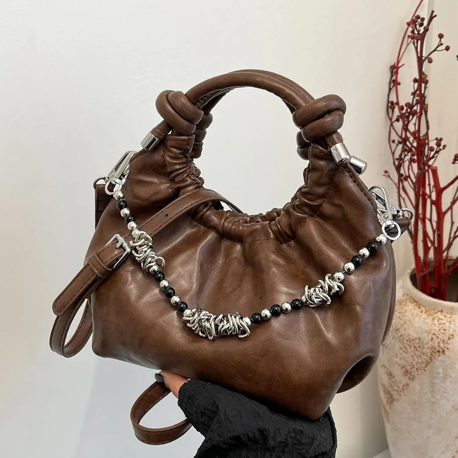 GGOOB Squeeze Top Handle Bags Designer Handbag Small Tote Bag Crossbody Purses Women 2025 Trendy