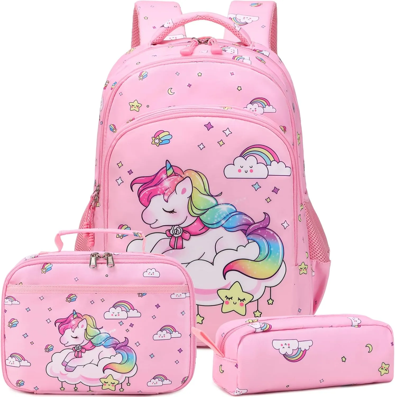Girls Backpack for Elementary Kids School Bookbag Set Cute Unicorn Backpacks for Girls Water Resistant