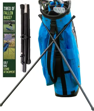 Golf Bag Stand Attachment Foldable Legs Only | Portable Attachable Stand | Legs Only | Golf Gifts for Mens Golfer Accessories | Preventing Cart Bag Falls & Club Damage
