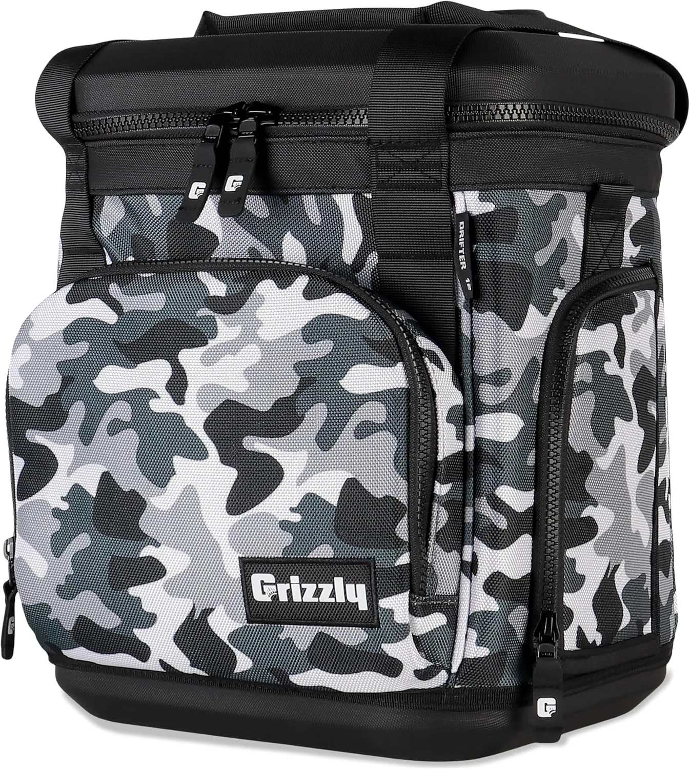 Grizzly Drifter 12 Lunchbox |12 qt Flip-Top Soft Top Cooler Bag | Ice Chest for Beach Boat Camping Car Fishing Golf Hiking Hunting Lunch Picnic | Lightweight Portable Insulated Waterproof