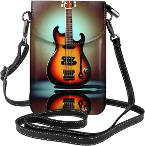 Guitar Bass Music Musical Instrument Crossbody Bag For Women Leather Cellphone Shoulder Purses Fashion Travel Designer Wallet
