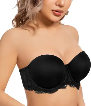 HACI Women's Multiway Strapless Bra Plus Size Full Figure Coverage Underwire