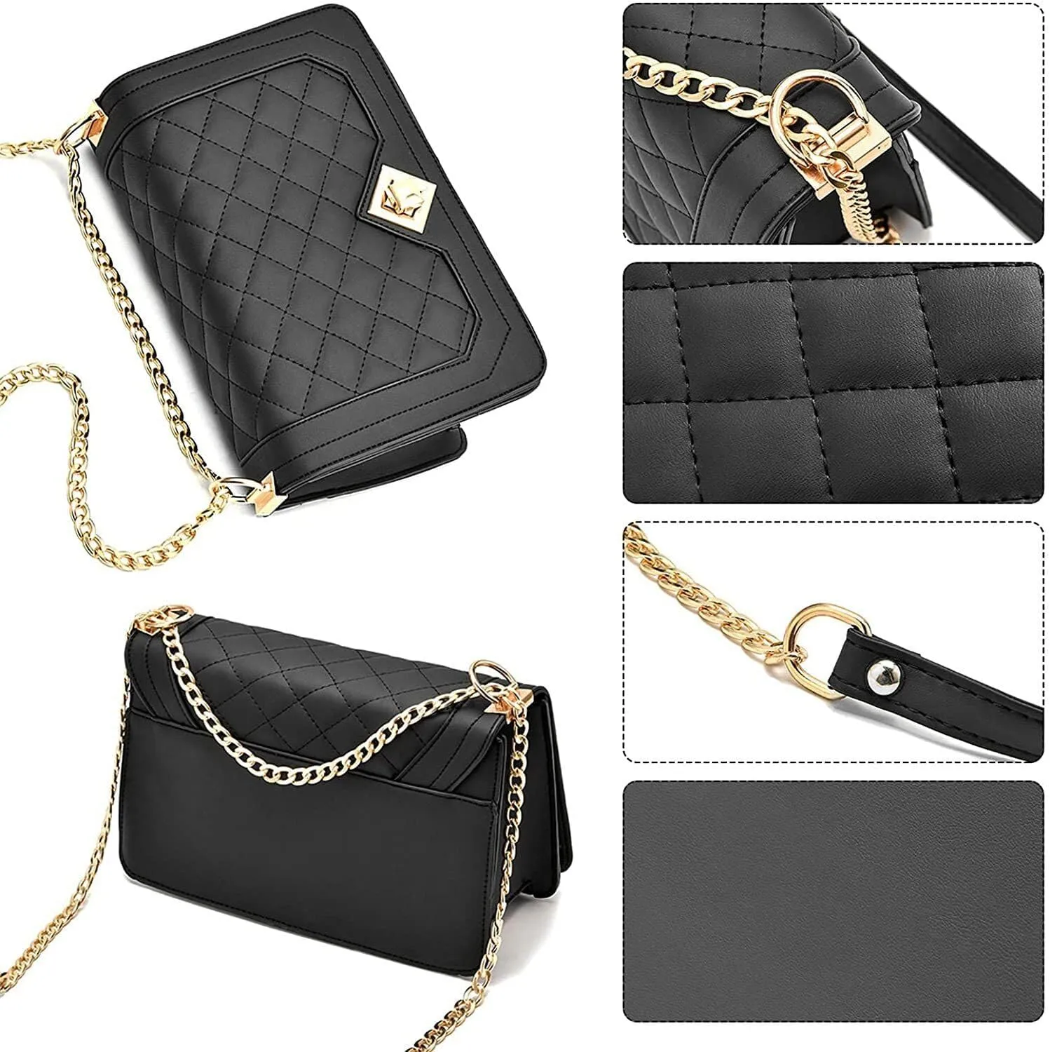 Hanbella Small Crossbody Bags for Women and Girls, Cute PU Leather Purses and Handbags for Teens, Women's Wristlet Clutch
