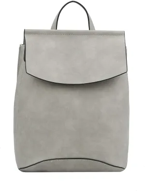 Handbag Republic Women PU Leather School Backpack Purse Convertible Shoulder Bag (Light Grey)