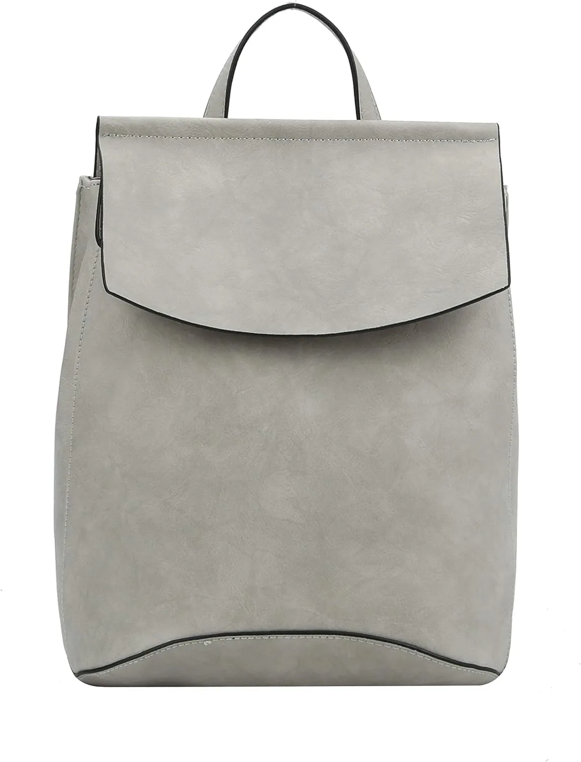 Handbag Republic Women PU Leather School Backpack Purse Convertible Shoulder Bag (Light Grey)