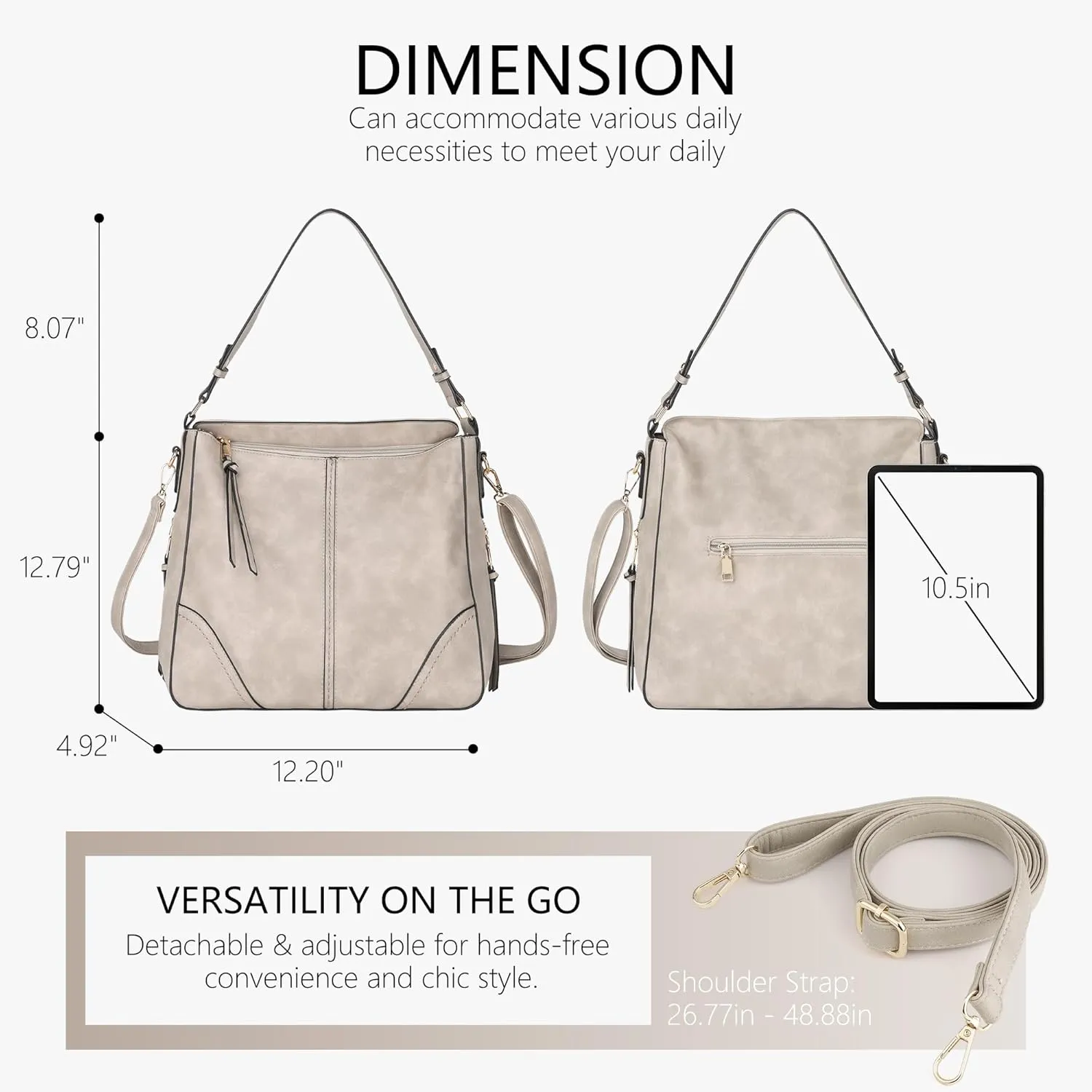 Handbags for Women Crossbody Bags Purses for Women Vegan Leather Shoulder Bag Hobo Bag for Travel Shopping