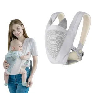 Handsfree Baby Carrier, Baby Essentials Baby Wraps Lightweight Baby Sling Carriers Travel Gear Cozy Infant Holder Adjustable Breathable Mesh Toddler Carrier Newborn to Toddler 7-40 lbs (Grey)