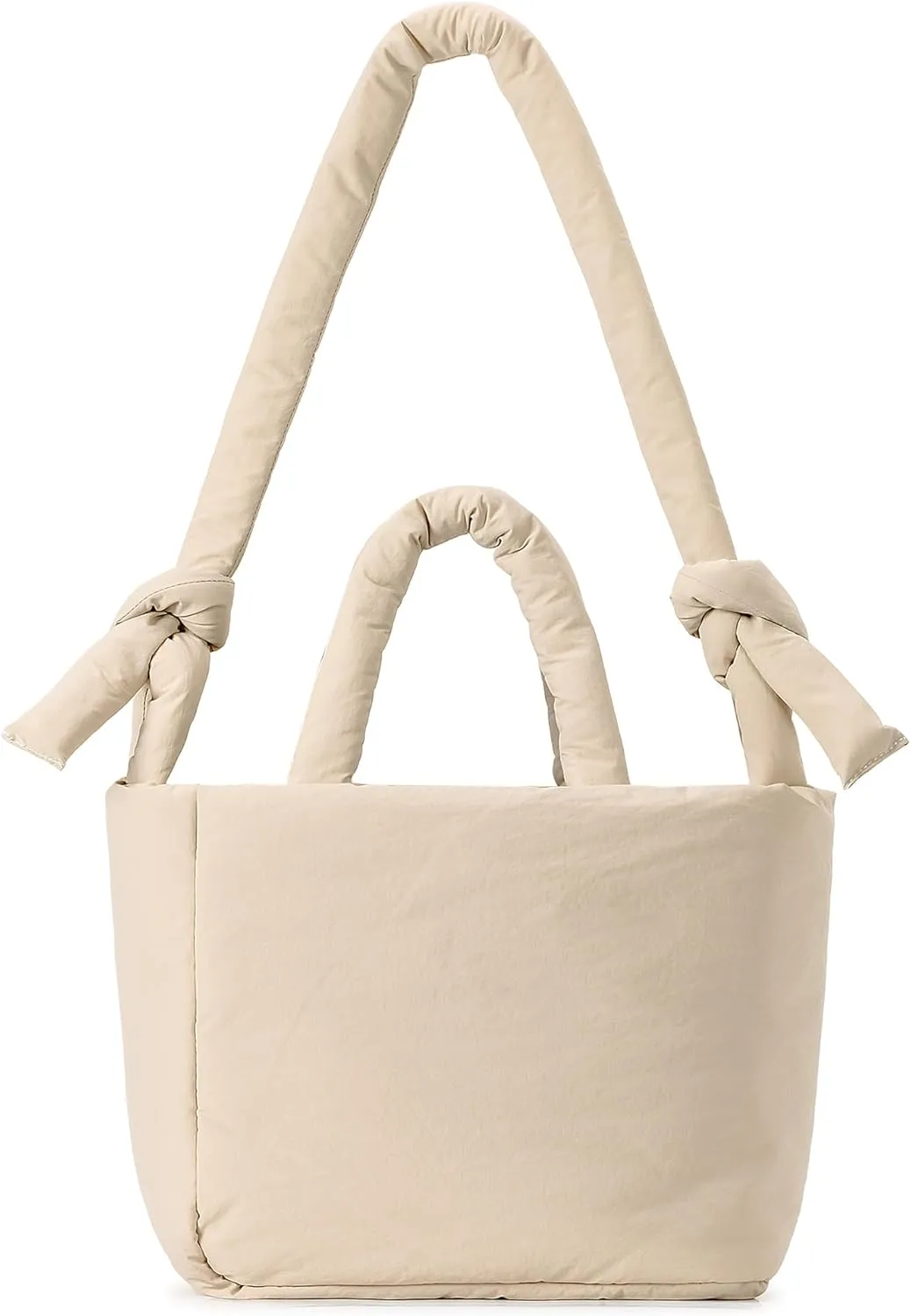 Herald Soft Puffer Tote Bag for Women, Lightweight Puffy Shoulder Purse Satchel Top-Handle Handbag with Adjustable Strap