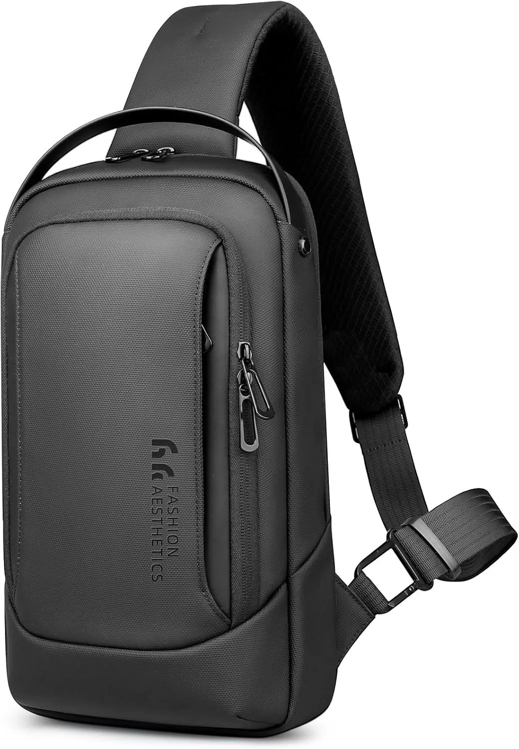 hk Mens Crossbody Bag, Anti-theft Sling Bag 9.7 Inch iPad Slim Shoulder Bags Waterproof Sling Backpack for Daily Commuting Travel