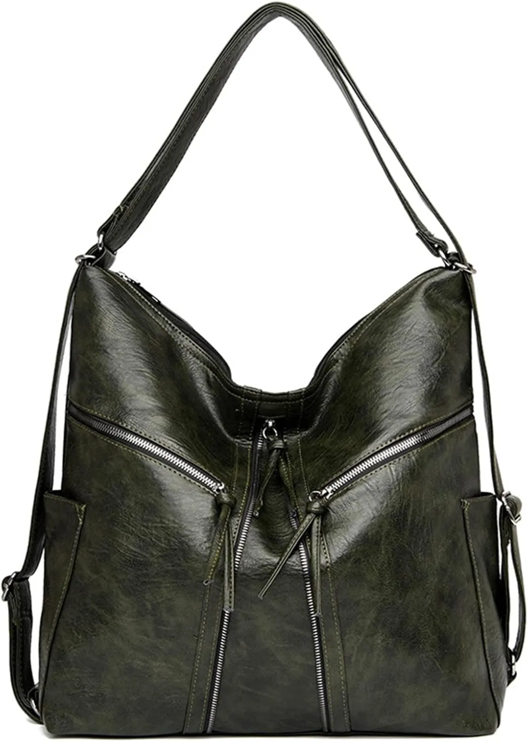 Hobo Bags for Women PU Leather Shoulder Bags Large Hobo Crossbody Purse 3 Way Womens' Handbags