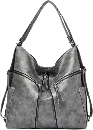 Hobo Bags for Women PU Leather Shoulder Bags Large Hobo Crossbody Purse 3 Way Womens' Handbags