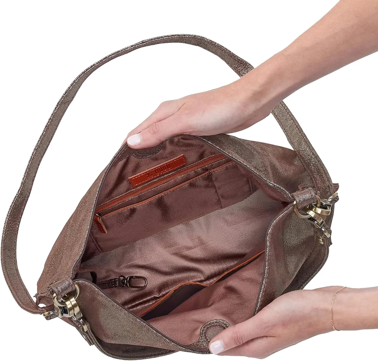 HOBO Pier Leather Shoulder Bag for Women, Convertible to Crossbody