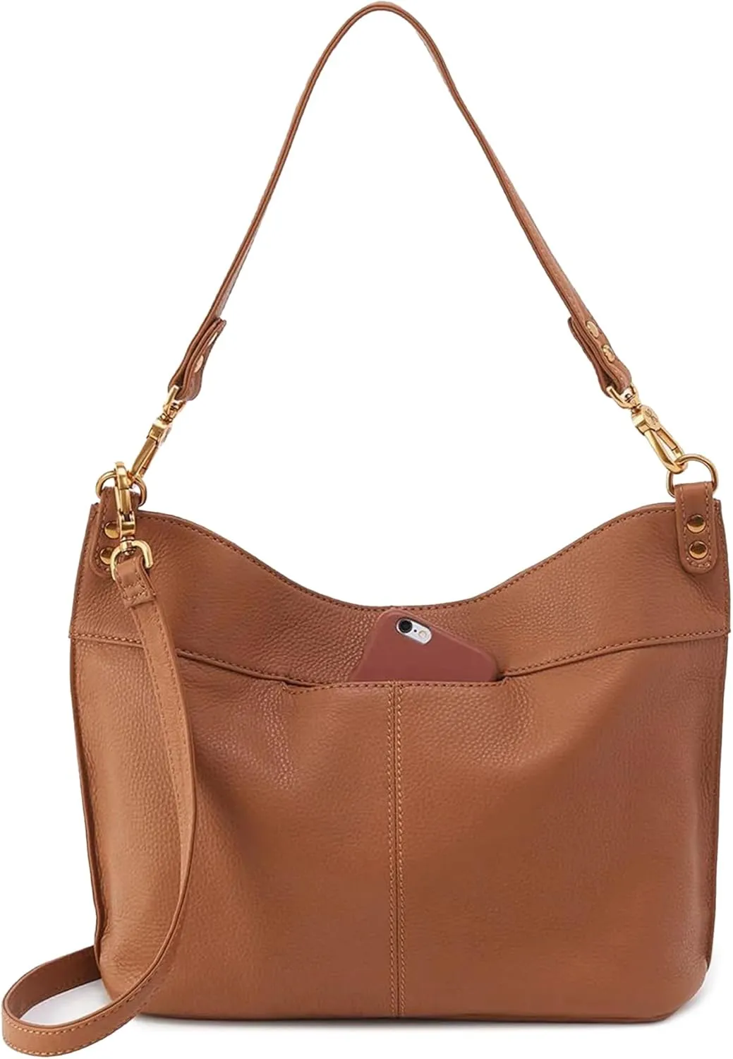 HOBO Pier Leather Shoulder Bag for Women, Convertible to Crossbody