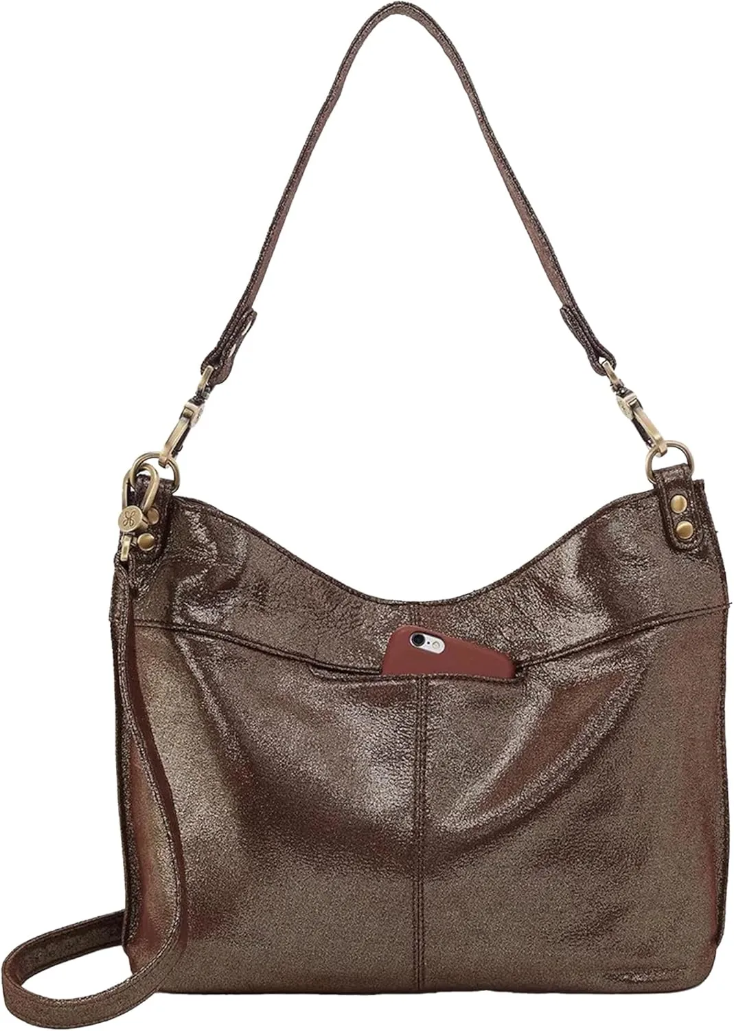 HOBO Pier Leather Shoulder Bag for Women, Convertible to Crossbody