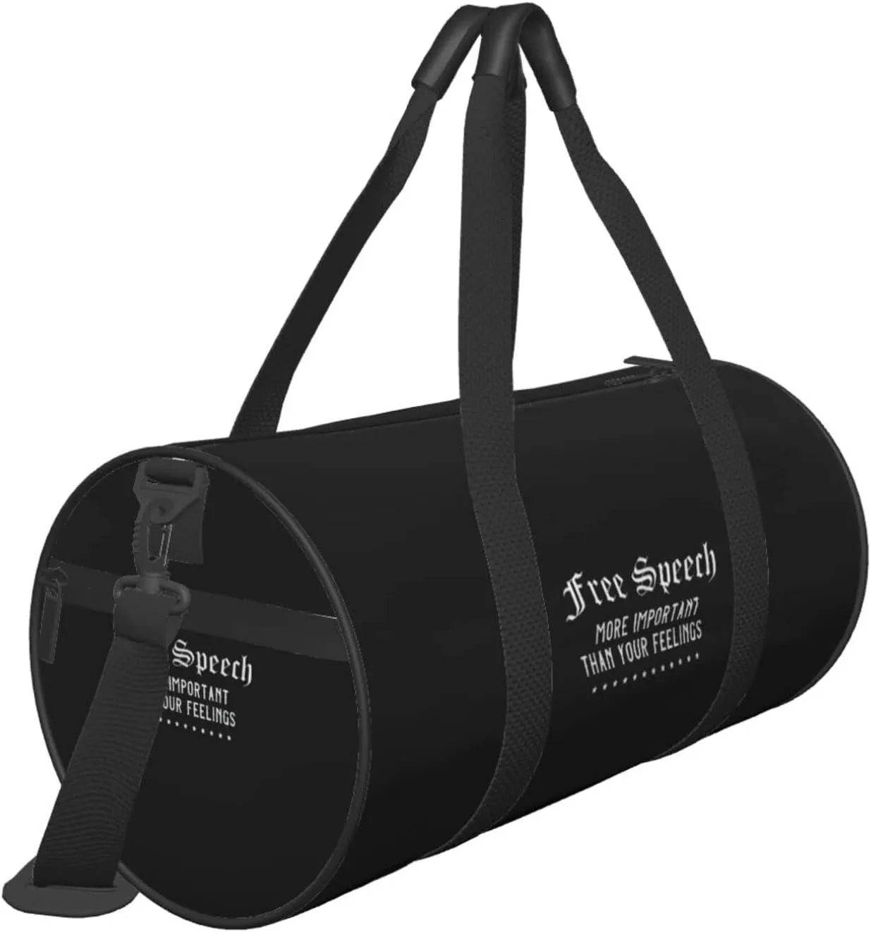 Honest Freedom Of Speech 1st Amendment Feelings Travel Luggage Duffel Bag Sports Rolling Foldable Duffel Bag, Black