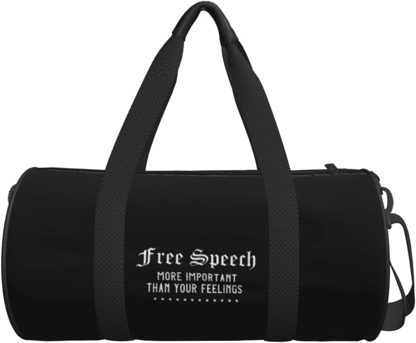 Honest Freedom Of Speech 1st Amendment Feelings Travel Luggage Duffel Bag Sports Rolling Foldable Duffel Bag, Black