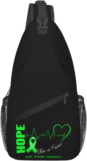 Hope For A Cure Bone Marrow Awareness Crossbody Bags For Women Men Chest Backpack Gym Shoulder Bag Travel Outdoor Sports Casual Crossbody Bags