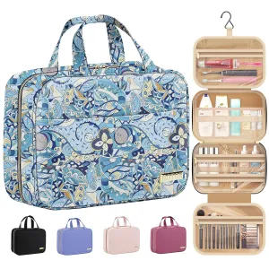 HOTOR Travel Toiletry Bag - Toiletry Bag w/Hanging Hook - Spacious Toiletry Bag for Women & Men, Makeup Bag/Big Comparment, Waterproof for Travel Accessories, Travel Essentials, Medium, CD