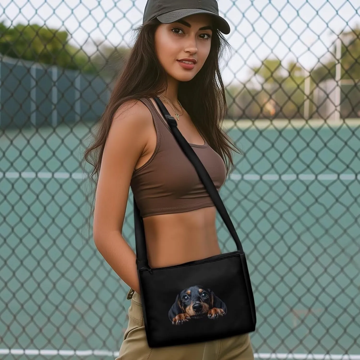HUGS IDEA Crossbody Purse for Women Small Crossbody Bags Polyester Messenger Bag with Adjustable Shoulder Strap