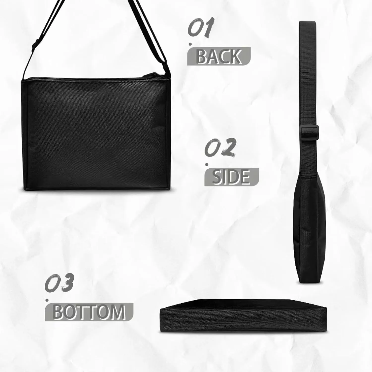 HUGS IDEA Crossbody Purse for Women Small Crossbody Bags Polyester Messenger Bag with Adjustable Shoulder Strap