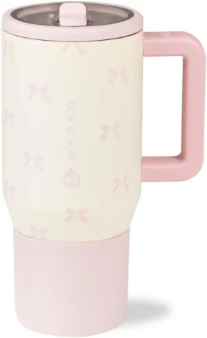 HydroJug Kids - 20 oz Insulated Kids Water Bottle with Flip Straw & Handle | Leak-Proof & Durable | Perfect for School, Sports, Lunch, Travel & Camp, Bows