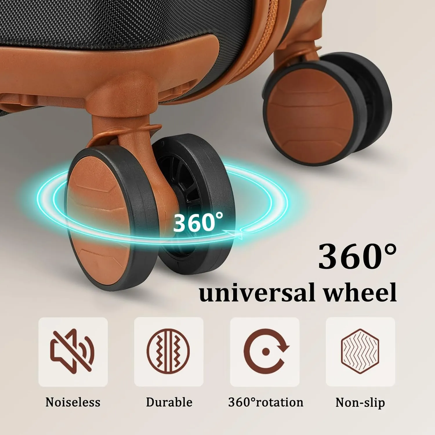 imiomo Hard Shell 20 Inch Carry on Luggage 3 Piece Set with Travel Backpack, Lightweight Hardside Carry-On Suitcase with Spinner Wheels and TSA Lock, Black