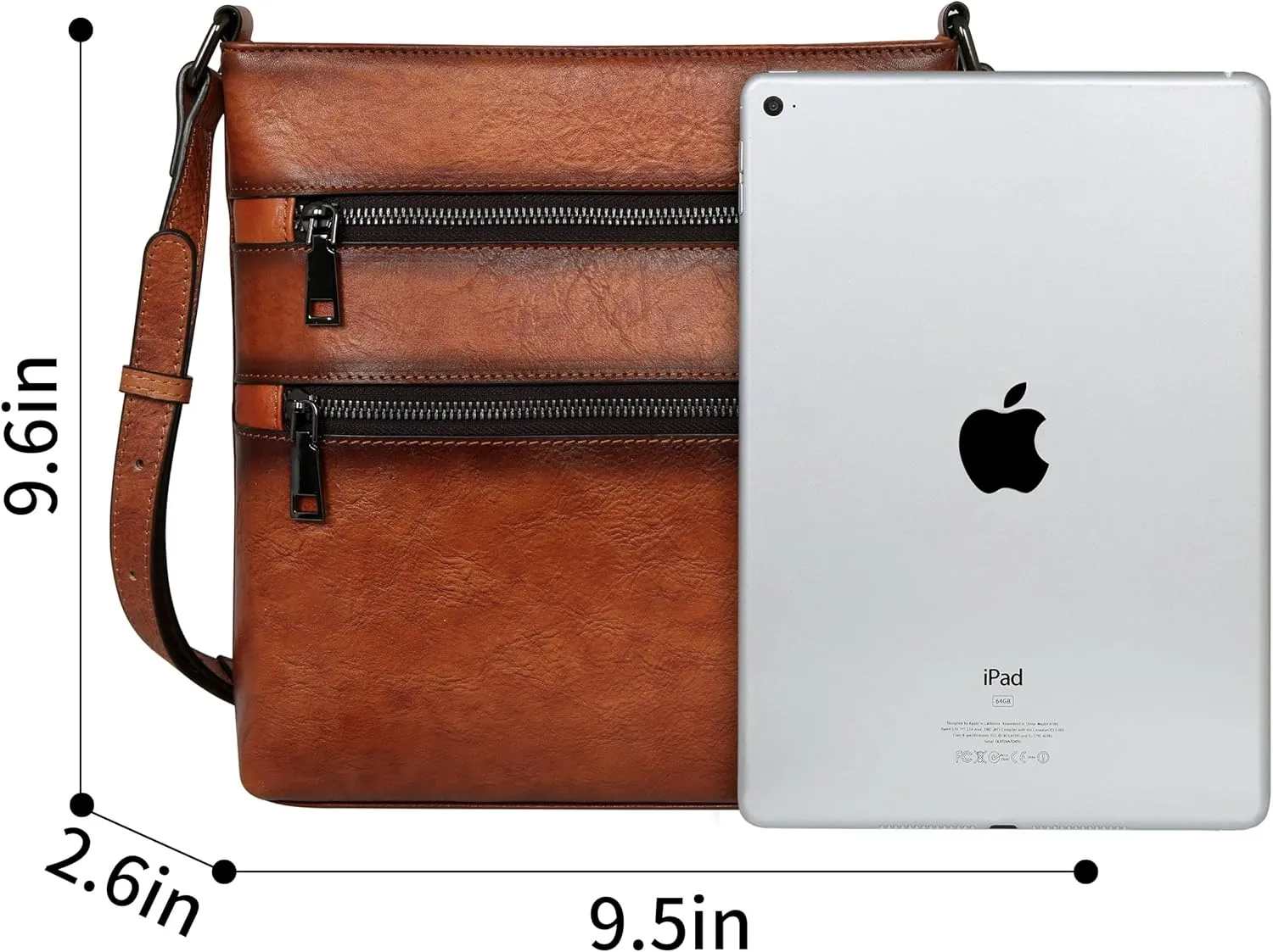 Iswee Crossbody Bags for Women Genuine Leather Handbag Cross Body Purses Bag with Multi-pockets