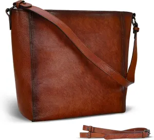 Iswee Leather Purses for Women Tote Bag Designer Crossbody Bag Women’s Shoulder Handbag Satchel Medium Work Purses