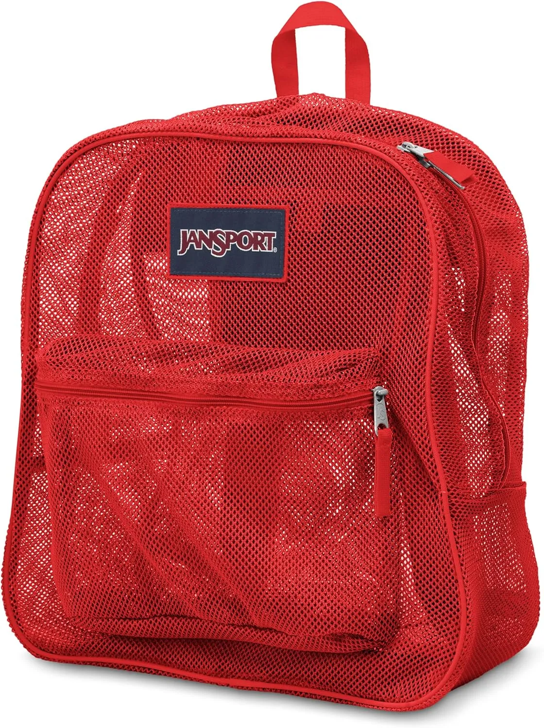 JanSport Mesh Pack - See Through Backpack Ideal for Class, Work, Travel, or Beach Outings, Red Tape
