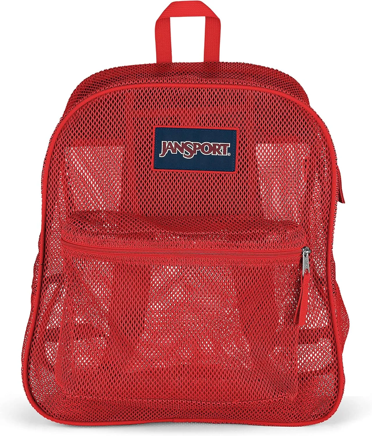 JanSport Mesh Pack - See Through Backpack Ideal for Class, Work, Travel, or Beach Outings, Red Tape