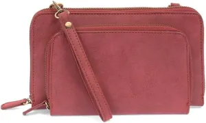 Joy Susan Women’s Brushed Mini Convertible Zip Around Wristlet