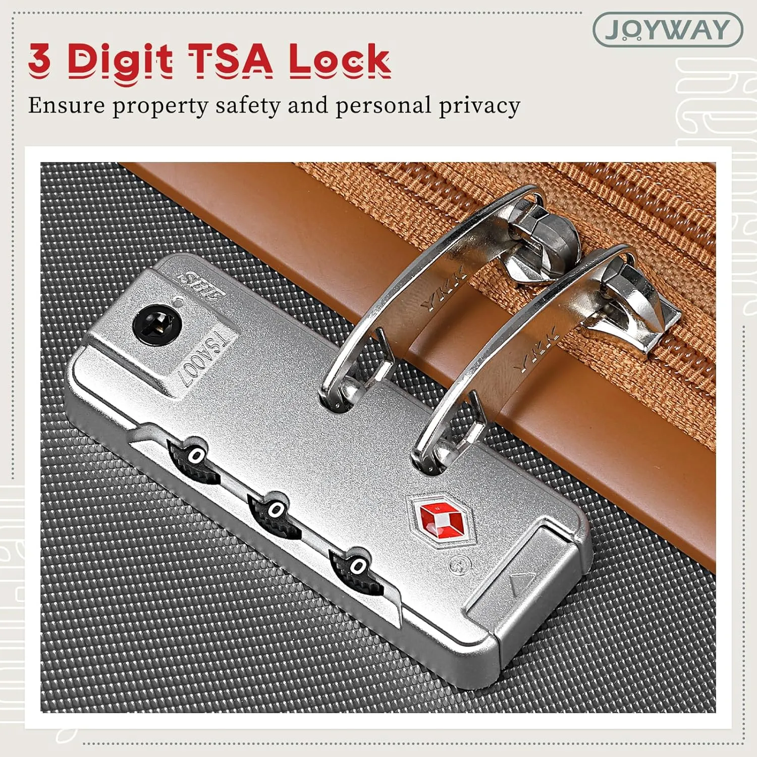 Joyway 28 Inch Luggage with Spinner Wheels, Lightweight Hard Shell Large suitcase, 3 Piece Luggage Sets with TSA Lock