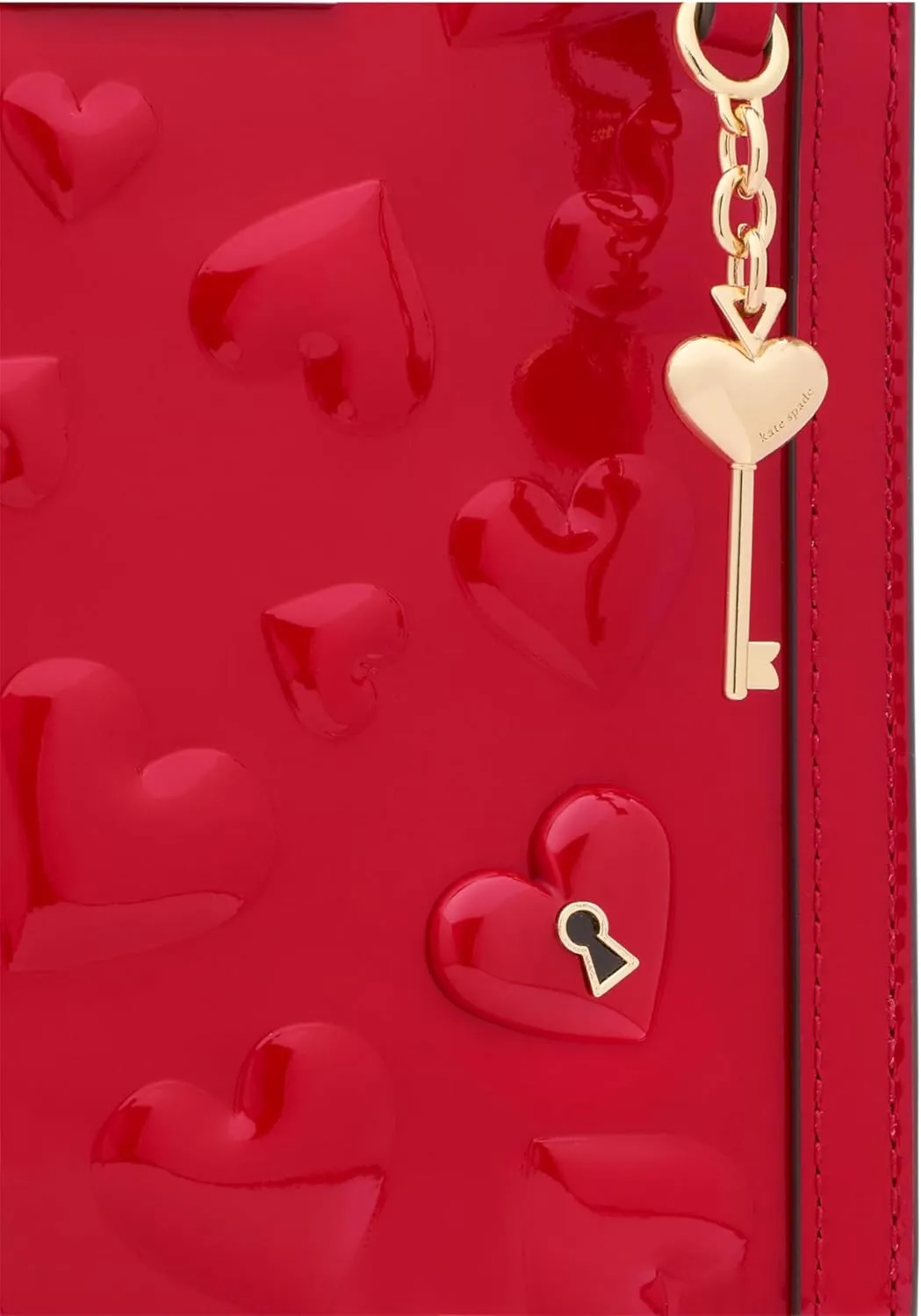 kate spade new york Key to My Heart Embossed Patent Leather Manhattan Mini Tote