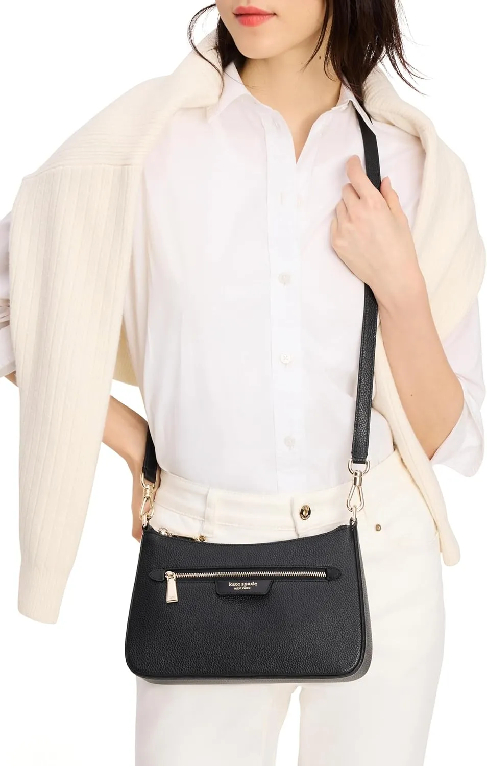 kate spade new york Women's Hudson Pebbled Leather Convertible Crossbody