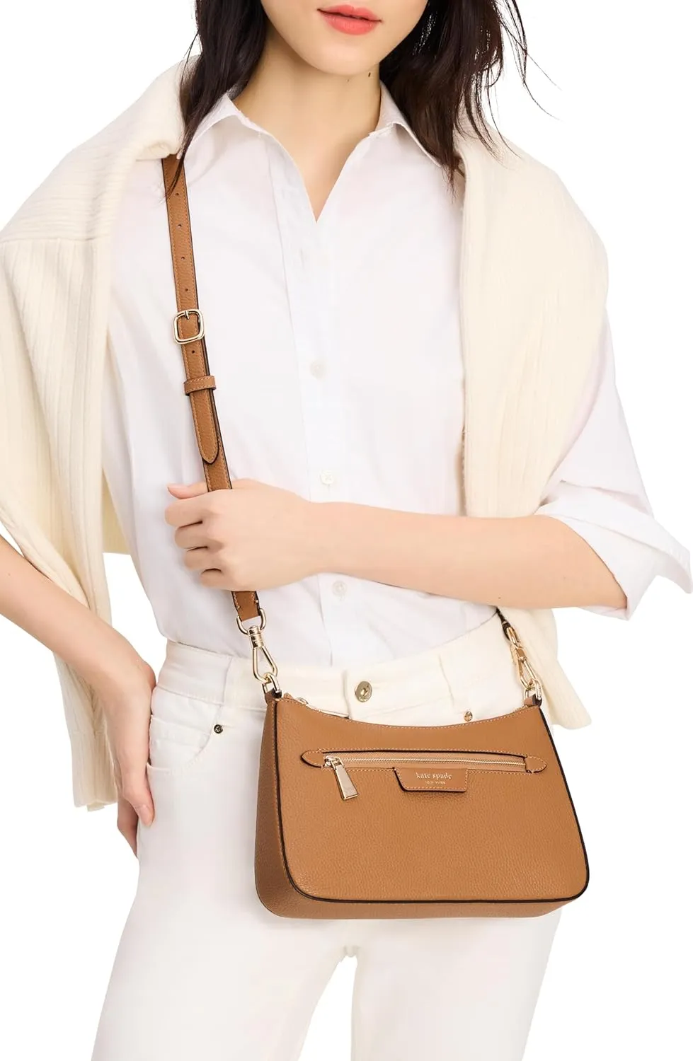 kate spade new york Women's Hudson Pebbled Leather Convertible Crossbody