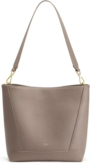 Kattee Leather Purses and Handbags, Medium Bucket Bags for Women, Top Grain Leather Tote Shoulder Crossbody with 2 Straps
