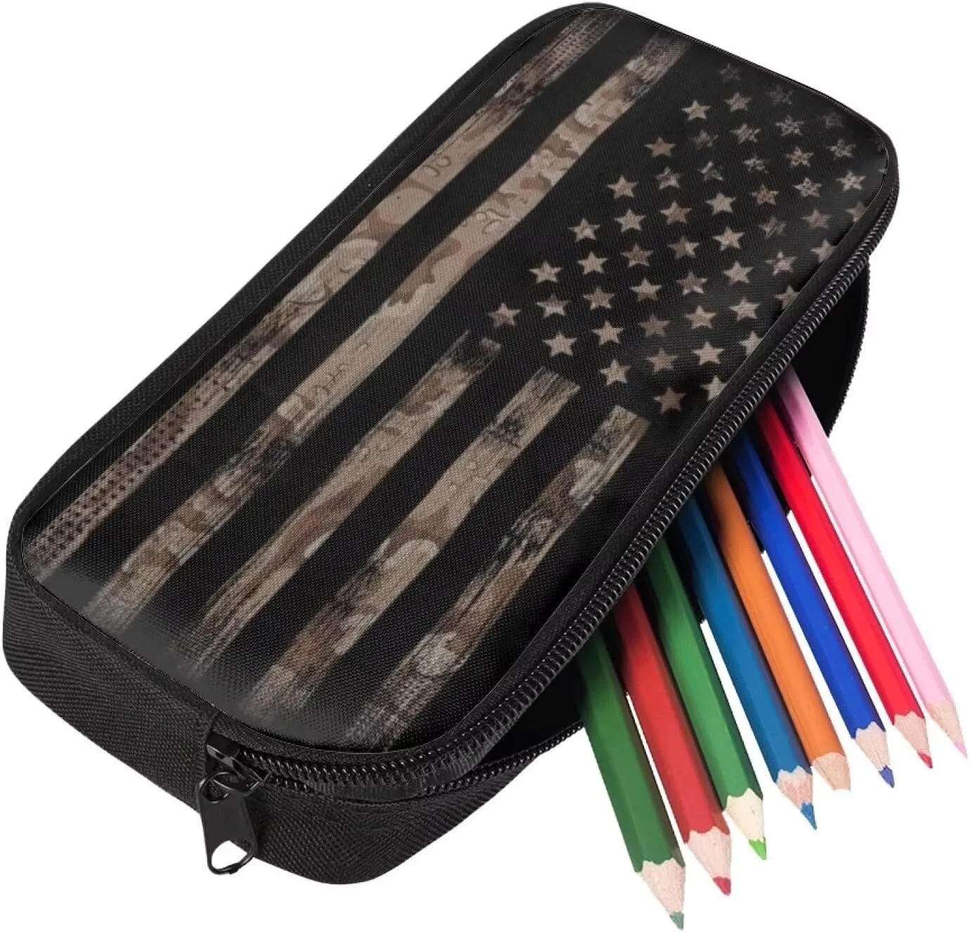 KEIAHUAN American Flag Camo Kids Backpacks Teen Girls Boys School Bookbag Set 3 in 1 Casual Daypacks for Primary Middle School