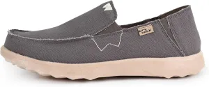 Kickback Couch 2.0 - Men's Grey Canvas Loafers - Lightweight Slip On Casual Shoes - All Day Comfort - Convertible Mule/Slider Design