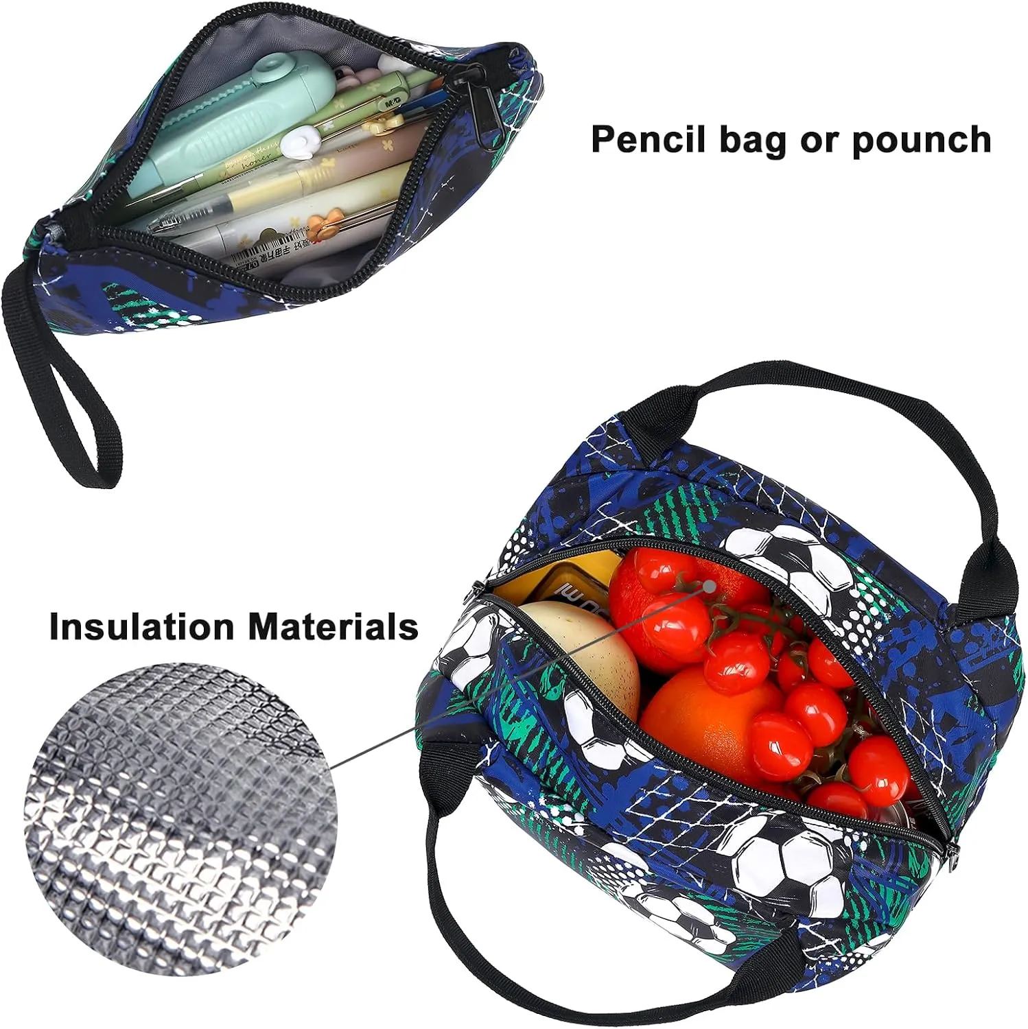 Kids Backpack Boys Elementary Bookbag Set 3 Pcs Waterproof Kindergarten School Bag with Insulated Lunch Tote Box and Pencil Pouch for Primary