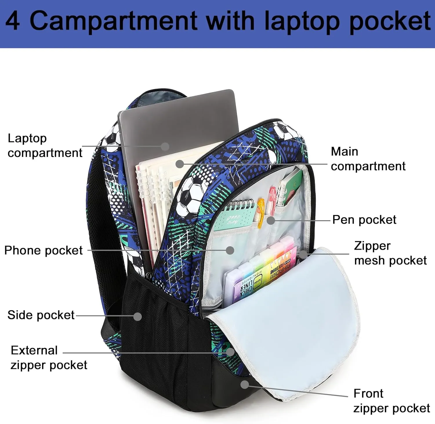 Kids Backpack Boys Elementary Bookbag Set 3 Pcs Waterproof Kindergarten School Bag with Insulated Lunch Tote Box and Pencil Pouch for Primary