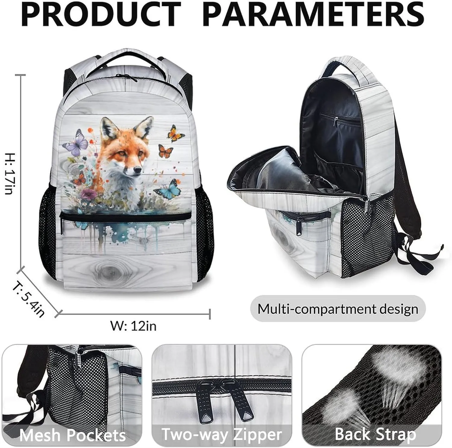 Kids Backpack with Lunch Box Set, 3 in 1 School Backpacks Matching Combo for Boys, Girls, School Bag and Pencil Case Bundle Gifts for Teens, Animals Lovers