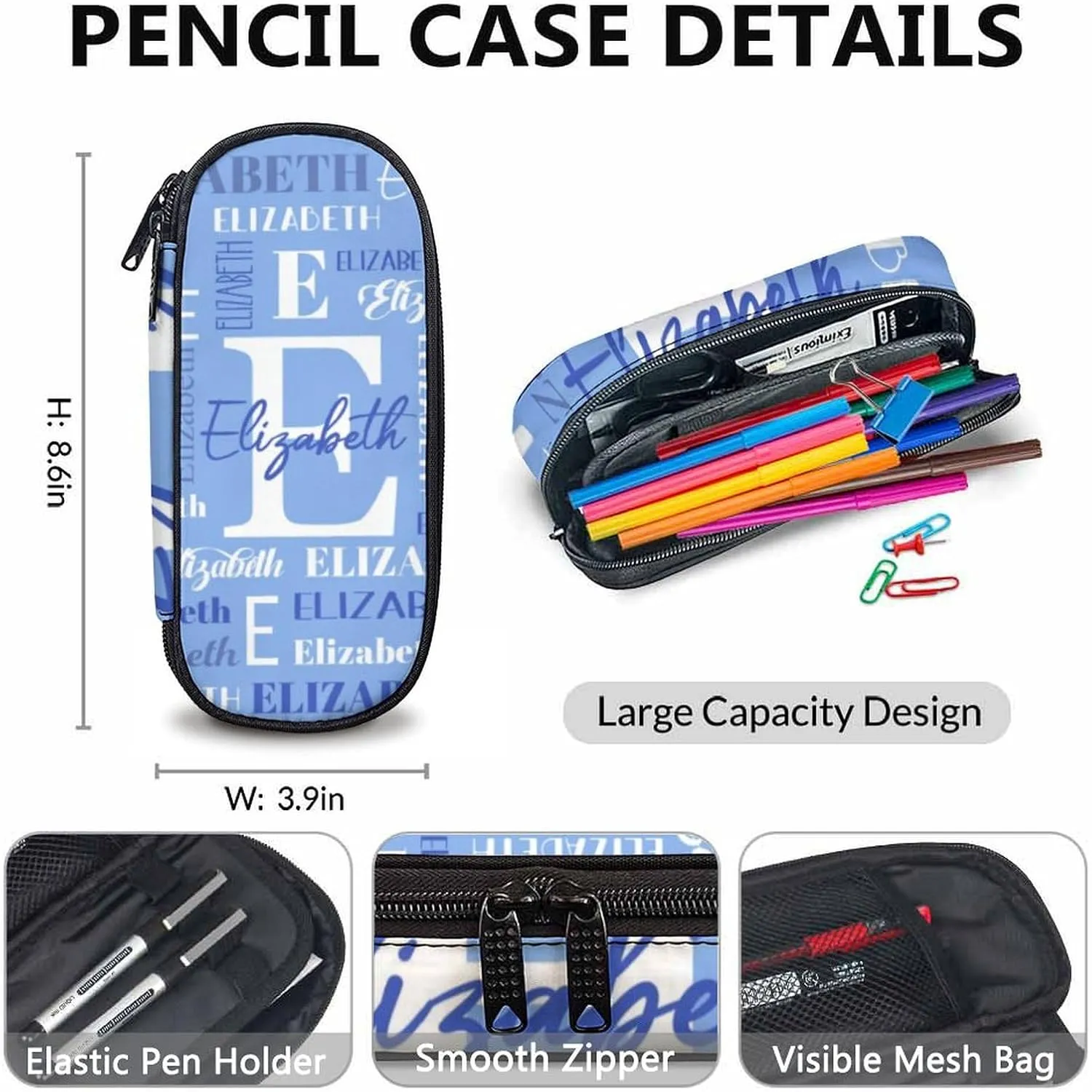 Kids Backpacks for Boys Girls, Custom Name School Backpack Matching Combo, Personalized Bookbag with Pencil Case Bundle for Preschool Elementary, Schoolbag with Lunch Box for Students