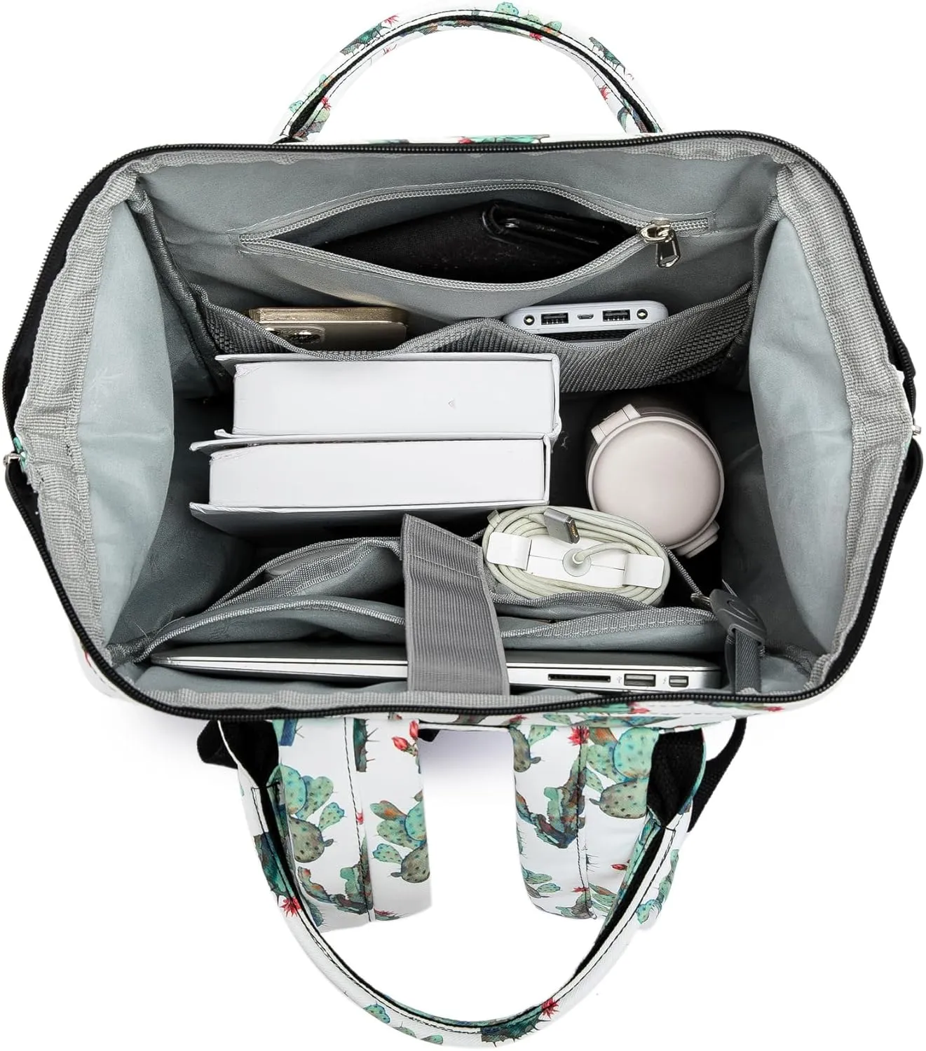 Kinmac Wide Open Style Laptop Backpack College Travel Outdoor Backpack For Laptop Up to 15.6 Inch (Cactus)