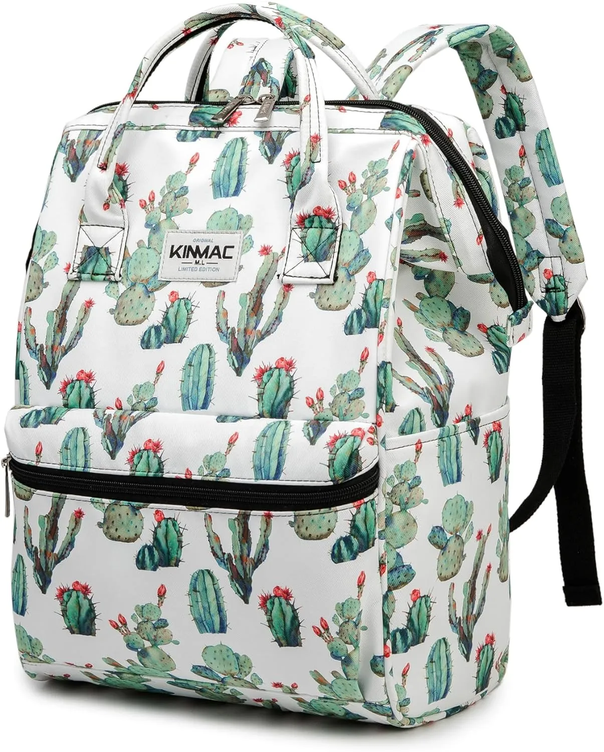 Kinmac Wide Open Style Laptop Backpack College Travel Outdoor Backpack For Laptop Up to 15.6 Inch (Cactus)