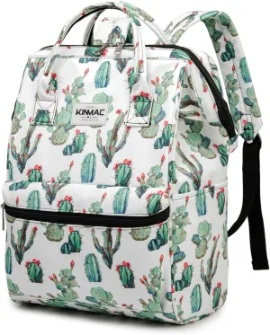 Kinmac Wide Open Style Laptop Backpack College Travel Outdoor Backpack For Laptop Up to 15.6 Inch (Cactus)