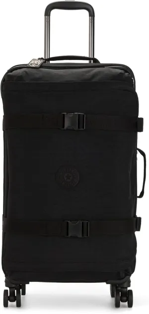 Kipling Spontaneous Softside Spinner Wheel Luggage, Integrated TSA Accepted Lock, Black Noir, Checked-Medium 26,KI6918