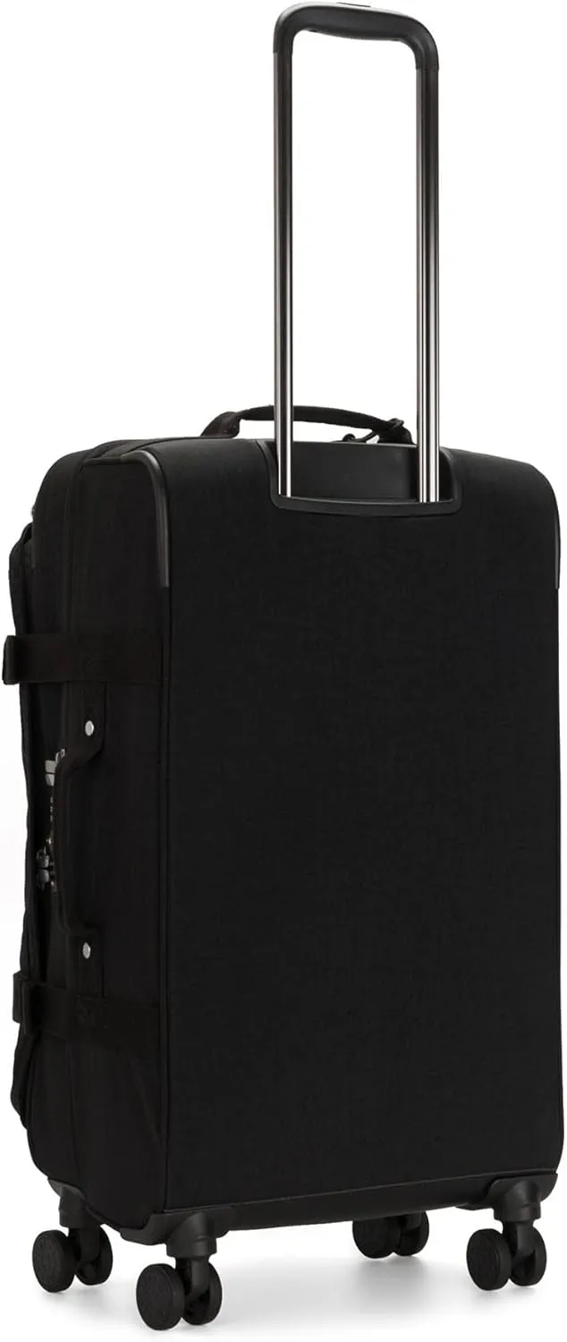 Kipling Spontaneous Softside Spinner Wheel Luggage, Integrated TSA Accepted Lock, Black Noir, Checked-Medium 26,KI6918