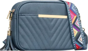 KKXIU Quilted Small Crossbody Bag for Women and Teen Girls Stylish Shoulder Purse with Wide Strap